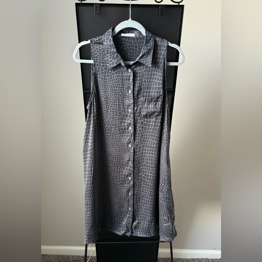 Equipment Gray Patterned Dress - image 1